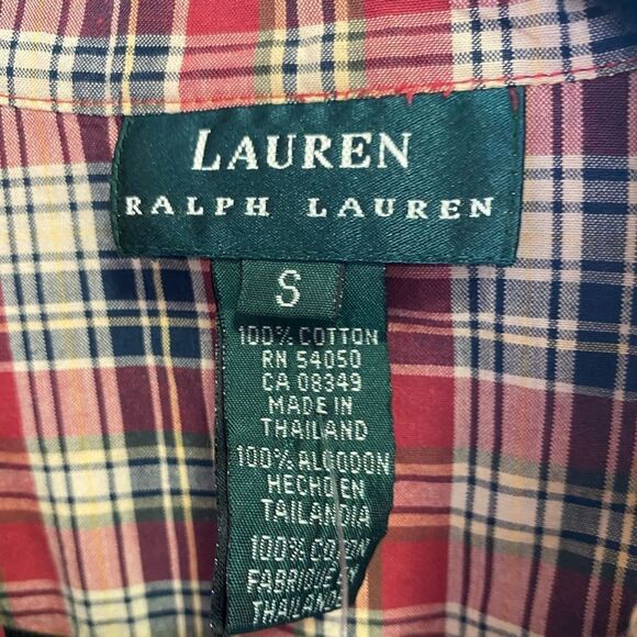 RALPH LAUREN Red Plaid Button-down 2 Front Pockets Long Sleeve Shirt - Picture 5 of 6